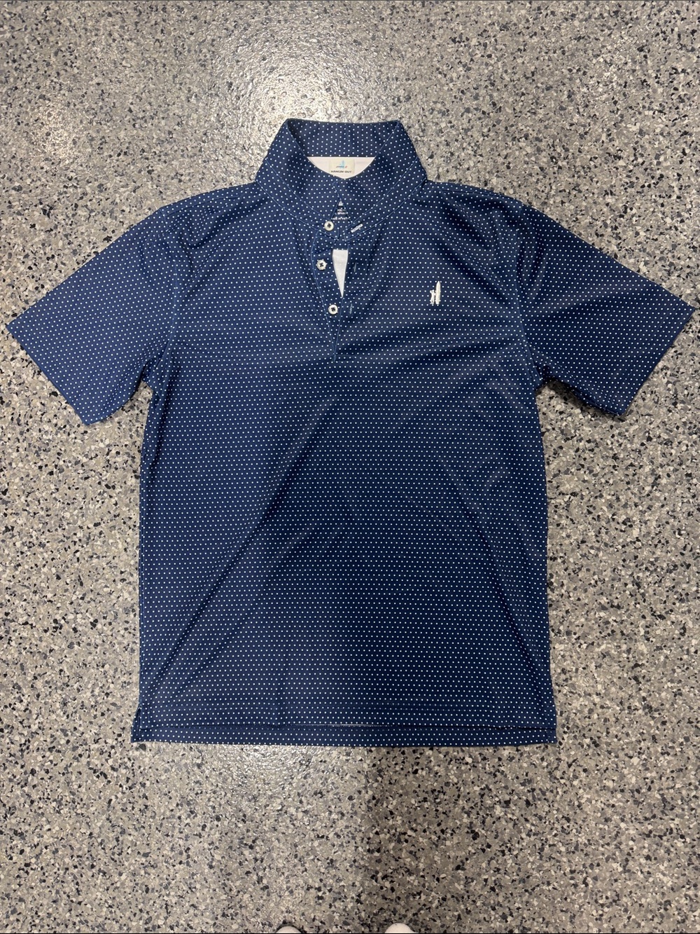 johnnie-O Navy Microdot Polo